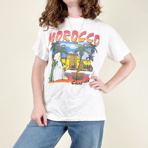 Vintage 90s Y2K Oversized Graphic Tee Souvenir T-Shirt Top Tourist Traveler 90's - Picture 4 of 8